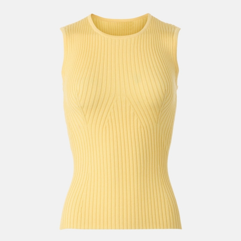 Adam Lippes  Ribbed Knit Tank Crew Neck Sleeveless Pull On Size M